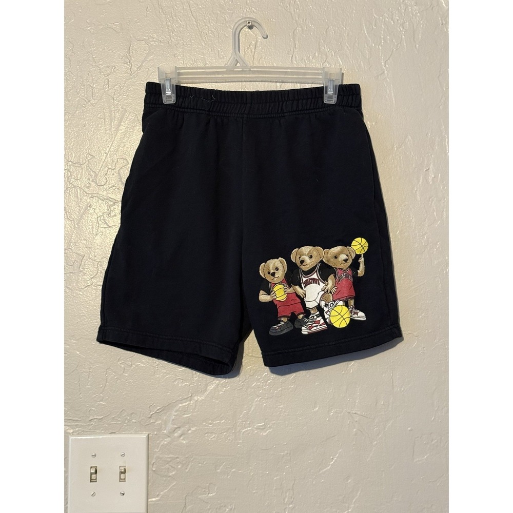 CHINATOWN MARKET AMERICAN BEAR BASKETBALL BLACK SHORTS Size Small